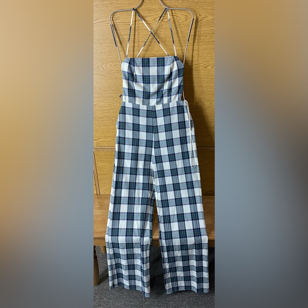 Tartan Plaid Jumpsuit Under the Sun Lulus sz M  EXCELLENT